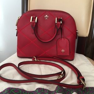 Tory Burch, Bags, Tory Burch Robinson Perforated Small Domed Satchel